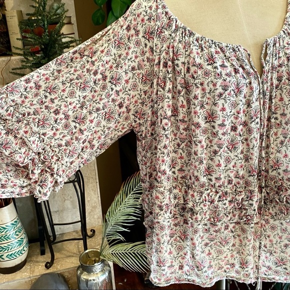 Denim & Supply Rl Boho Peasant Ruffle Top - Picture 6 of 15